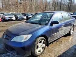 Salvage cars for sale at Baltimore, MD auction: 2005 Honda Civic EX