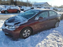 Salvage cars for sale from Copart York Haven, PA: 2013 Honda Civic LX