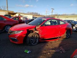 Salvage cars for sale at New Britain, CT auction: 2019 Honda Civic EX