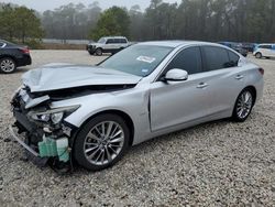 Salvage cars for sale at Houston, TX auction: 2018 Infiniti Q50 Luxe