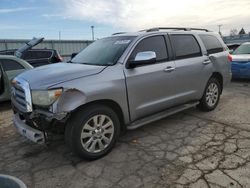 Salvage cars for sale at Dyer, IN auction: 2010 Toyota Sequoia Limited