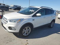 Salvage cars for sale at Grand Prairie, TX auction: 2018 Ford Escape SEL