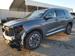 Salvage cars for sale at Fresno, CA auction: 2022 Hyundai Santa FE Blue