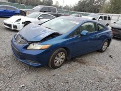 Salvage cars for sale at Riverview, FL auction: 2012 Honda Civic LX