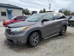 Salvage cars for sale from Copart Midway, FL: 2016 Toyota Highlander XLE