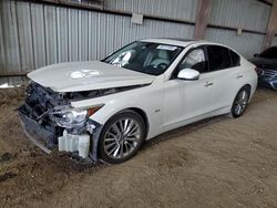 Salvage cars for sale at Houston, TX auction: 2018 Infiniti Q50 Luxe