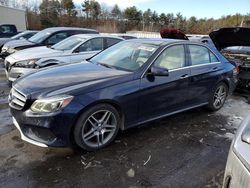 Salvage cars for sale at Exeter, RI auction: 2014 Mercedes-Benz E 350 4matic