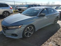 Salvage cars for sale at Houston, TX auction: 2022 Honda Accord Sport