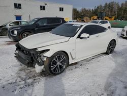 Salvage cars for sale from Copart Cookstown, ON: 2017 Infiniti Q60 Premium