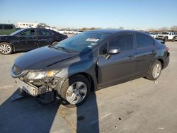 Salvage cars for sale at Grand Prairie, TX auction: 2013 Honda Civic LX