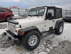 Salvage cars for sale at Cahokia Heights, IL auction: 1999 Jeep Wrangler / TJ SE