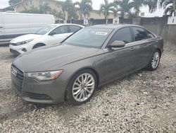 Salvage cars for sale at Opa Locka, FL auction: 2013 Audi A6 Premium Plus