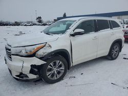 Vehiculos salvage en venta de Copart Woodhaven, MI: 2014 Toyota Highlander XLE