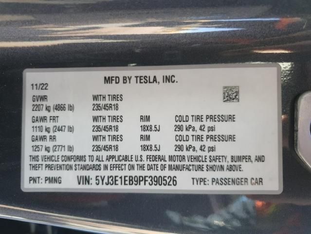 2023 Tesla Model 3