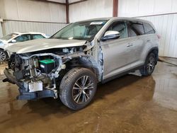 Salvage cars for sale at Pennsburg, PA auction: 2019 Toyota Highlander LE