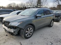 Salvage cars for sale from Copart North Billerica, MA: 2016 Acura MDX Advance