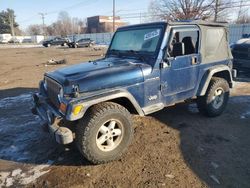 Vehiculos salvage en venta de Copart New Britain, CT: 2001 Jeep Wrangler / TJ SE