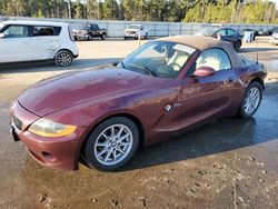 Salvage cars for sale from Copart Harleyville, SC: 2003 BMW Z4 2.5