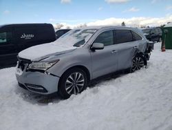 Salvage cars for sale at West Warren, MA auction: 2016 Acura MDX Technology