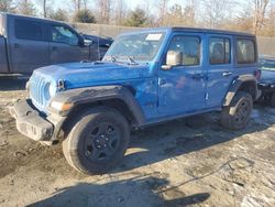 Jeep Wrangler Unlimited Sport salvage cars for sale: 2022 Jeep Wrangler Unlimited Sport