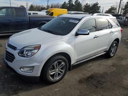 Chevrolet salvage cars for sale: 2016 Chevrolet Equinox LTZ