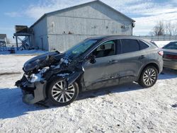 Salvage cars for sale at Portland, MI auction: 2022 Ford Escape Titanium