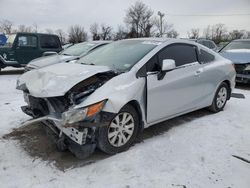 Salvage cars for sale at Baltimore, MD auction: 2012 Honda Civic LX