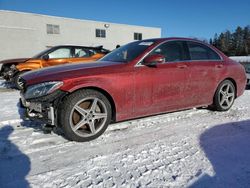 Salvage cars for sale at Cookstown, ON auction: 2017 Mercedes-Benz C 300 4matic