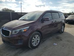 Salvage cars for sale at Orlando, FL auction: 2017 KIA Sedona LX