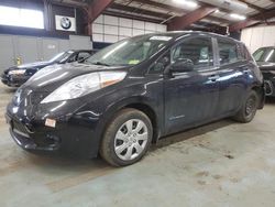 Salvage cars for sale at East Granby, CT auction: 2015 Nissan Leaf S