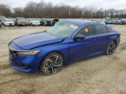 Honda salvage cars for sale: 2021 Honda Accord Sport