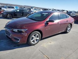 Salvage cars for sale from Copart Grand Prairie, TX: 2016 Chevrolet Malibu LS