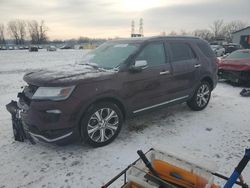 Ford salvage cars for sale: 2018 Ford Explorer Platinum