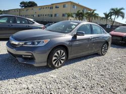 Salvage cars for sale at Opa Locka, FL auction: 2017 Honda Accord Hybrid