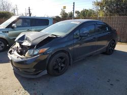 Salvage cars for sale at San Martin, CA auction: 2012 Honda Civic EX