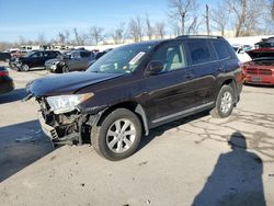 Salvage cars for sale at Bridgeton, MO auction: 2013 Toyota Highlander Base