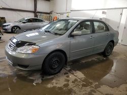 Toyota salvage cars for sale: 2003 Toyota Corolla CE