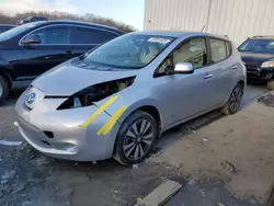 Salvage cars for sale at Windsor, NJ auction: 2015 Nissan Leaf S