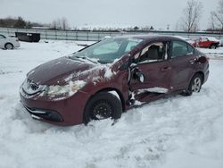 Salvage cars for sale at Columbia Station, OH auction: 2013 Honda Civic LX