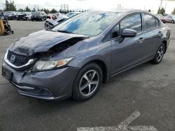 Salvage cars for sale at Rancho Cucamonga, CA auction: 2015 Honda Civic SE