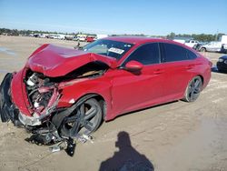 Salvage cars for sale at Houston, TX auction: 2018 Honda Accord Sport