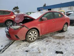 Salvage cars for sale at auction: 2016 Toyota Corolla L