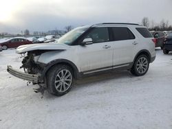 Salvage cars for sale at Central Square, NY auction: 2017 Ford Explorer Limited