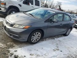 Vehiculos salvage en venta de Copart Baltimore, MD: 2012 Honda Civic EXL