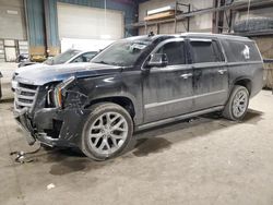 Salvage cars for sale at Eldridge, IA auction: 2017 Cadillac Escalade ESV Premium Luxury