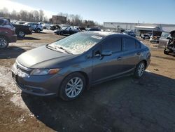 Honda Civic salvage cars for sale: 2012 Honda Civic EX