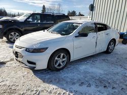 Salvage cars for sale from Copart Ontario Auction, ON: 2016 Chevrolet Malibu LS