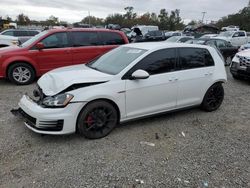 Salvage cars for sale at Riverview, FL auction: 2015 Volkswagen GTI