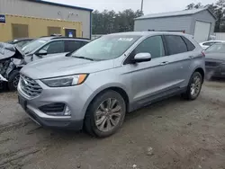 Salvage cars for sale at Ellenwood, GA auction: 2022 Ford Edge Titanium