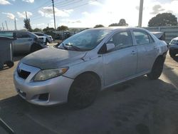 Salvage cars for sale from Copart Miami, FL: 2009 Toyota Corolla Base